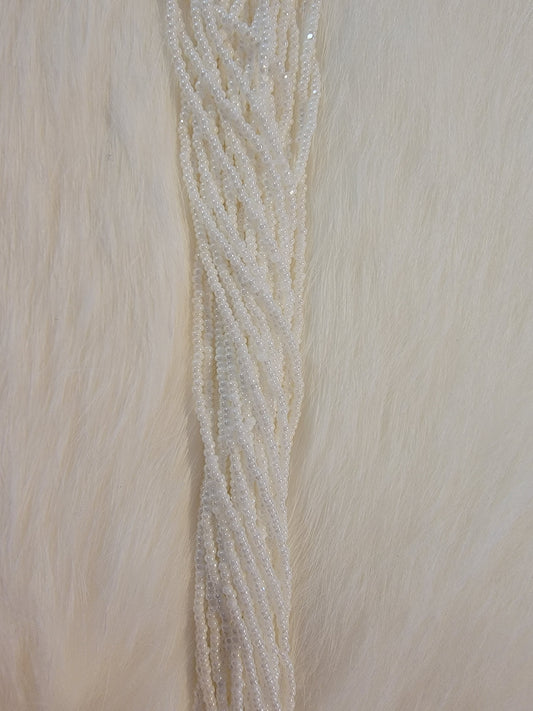 Charlotte Cut Beads - 13/0 - Opaque White Luster