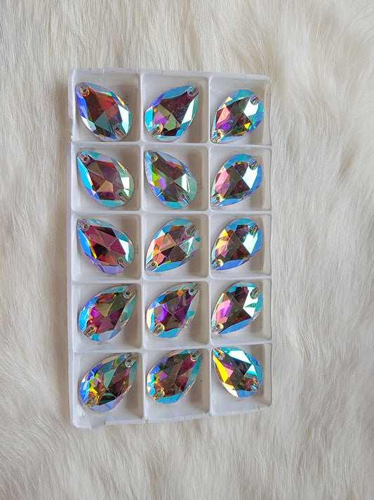 Crystal AB Gem Trays 15 pieces