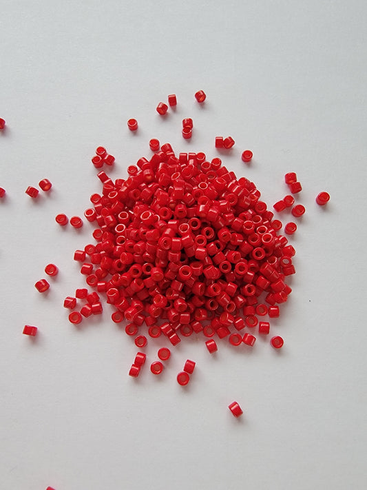Delicas - Size 11/0 - Dyed Opaque Red