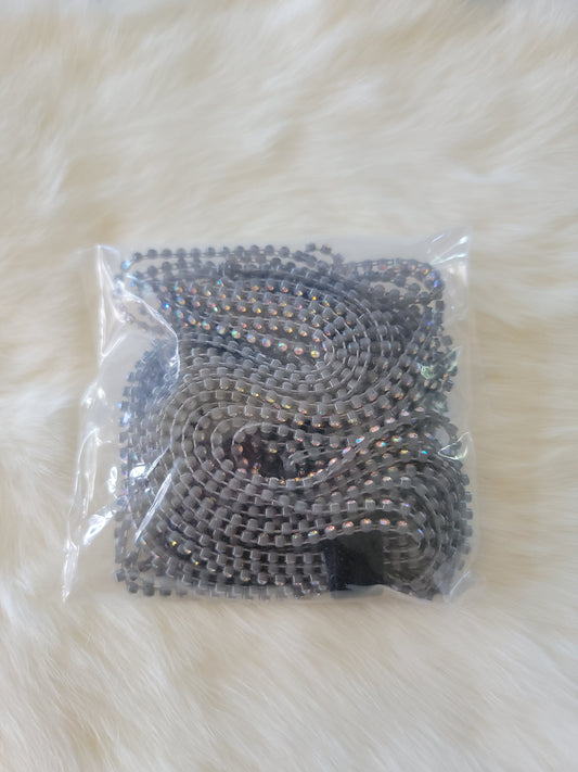 Rhinestone banding Plastic ss6: Gray AB