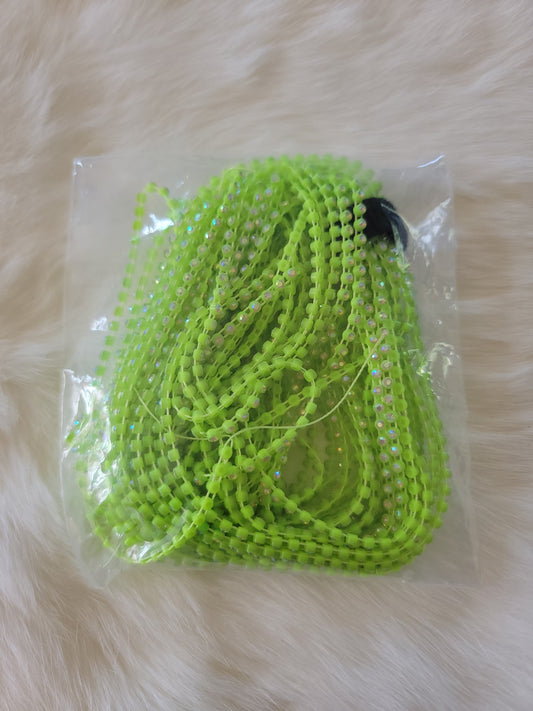 Rhinestone banding Plastic ss6: Lime Green AB