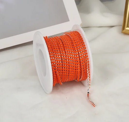 Rhinestone Banding Metal ss6: Opal Orange