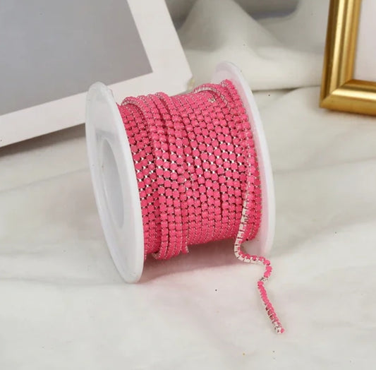 Rhinestone Banding Metal ss6: Opal Rose