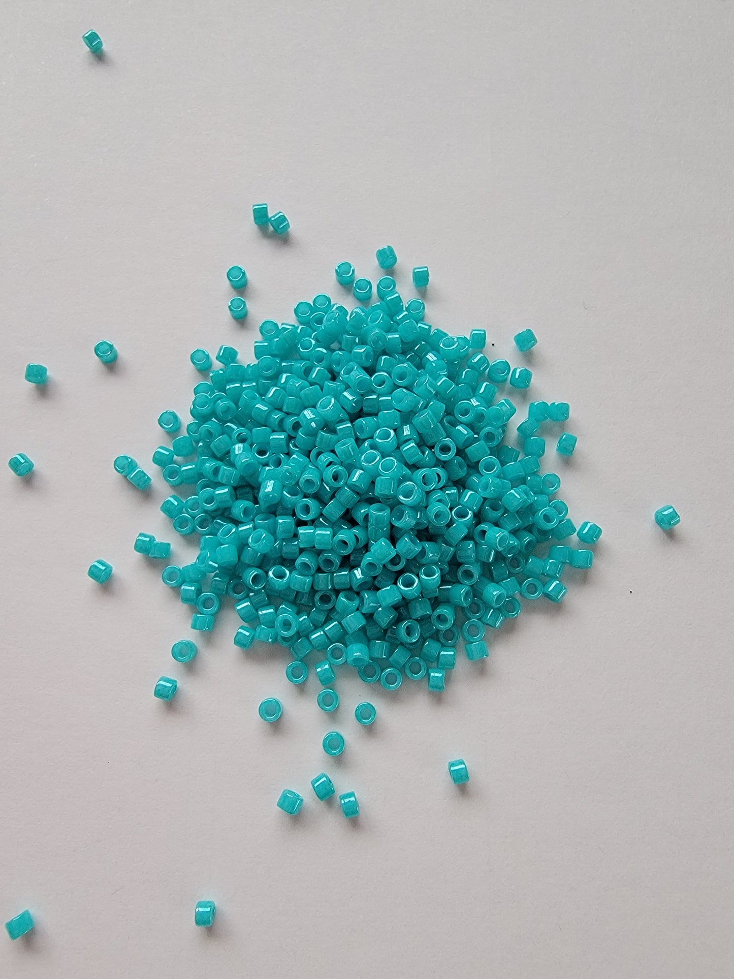 Delicas - Size 11/0 - Opaque Dyed Turquoise Green