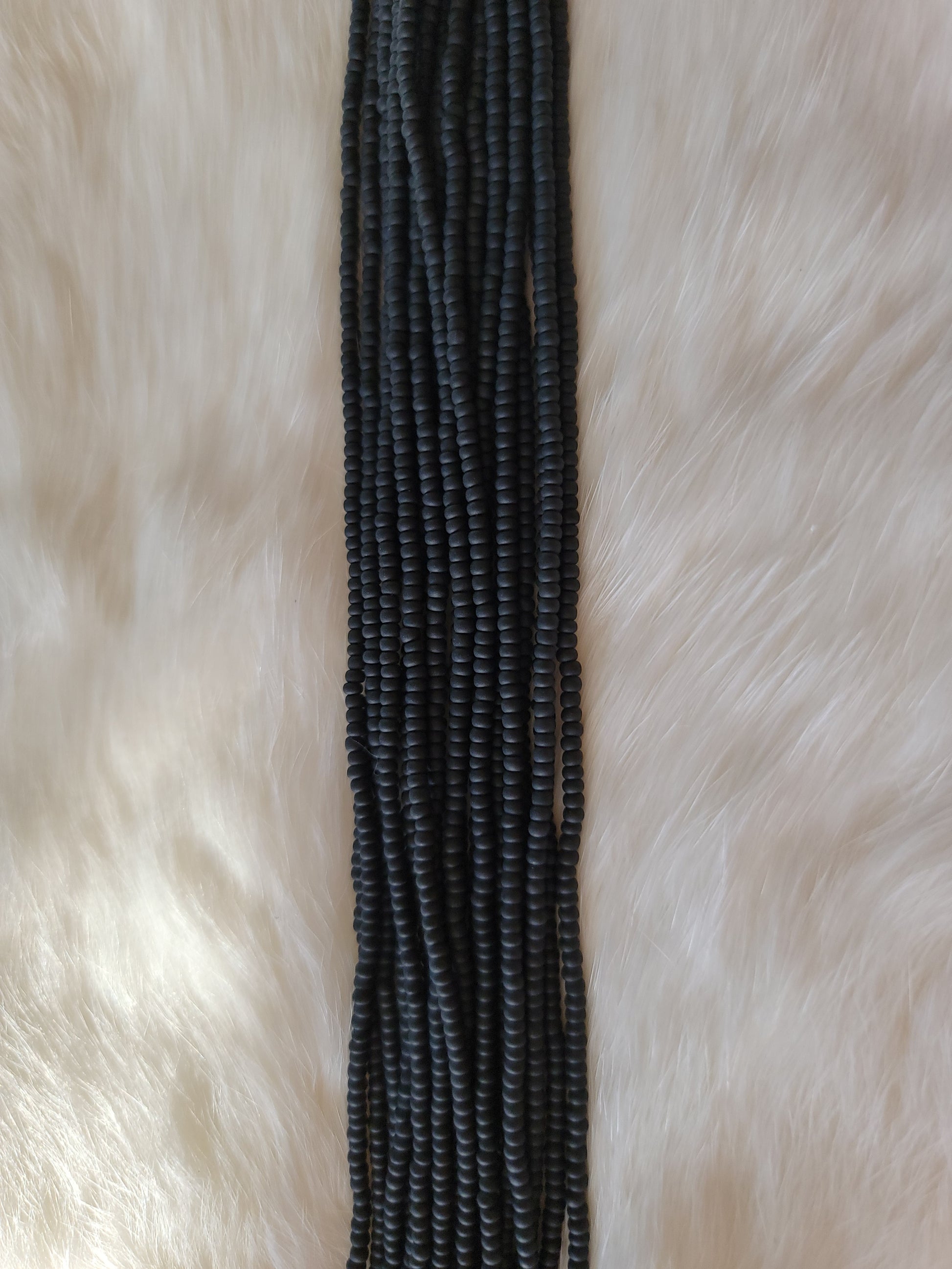 Czech Beads - 11/0 - Opaque Matte Black