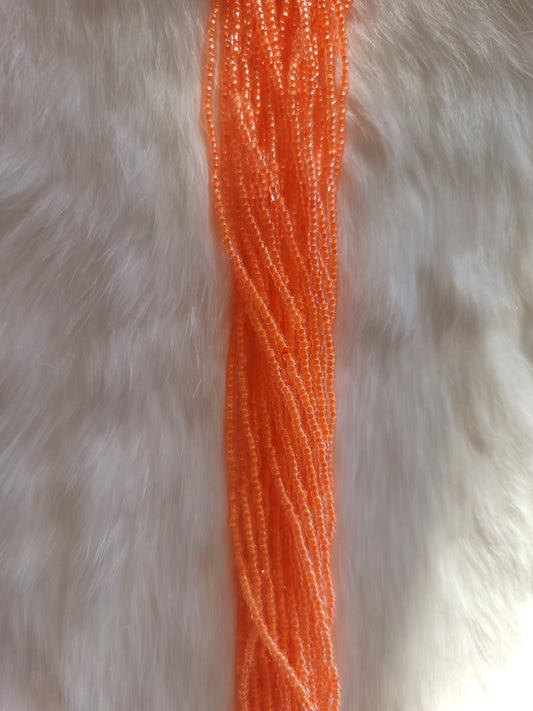 Czech Beads - 11/0 - Transparent Neon Orange