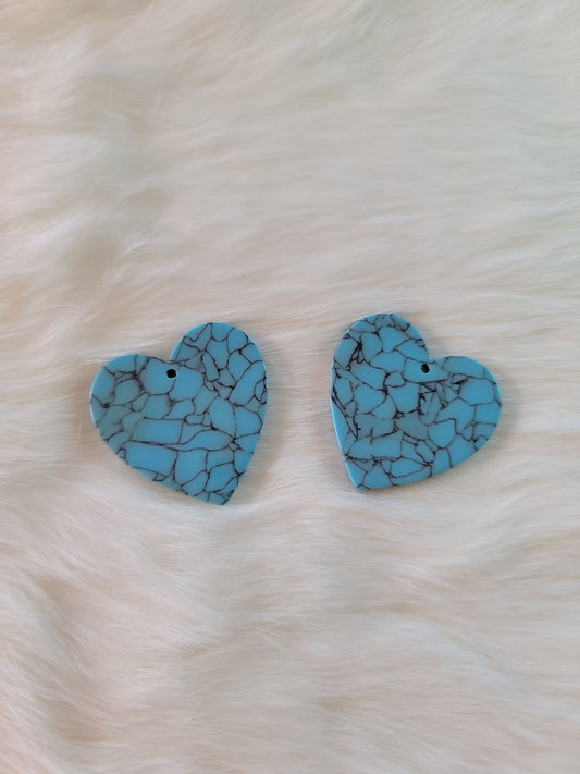 Turquoise hearts